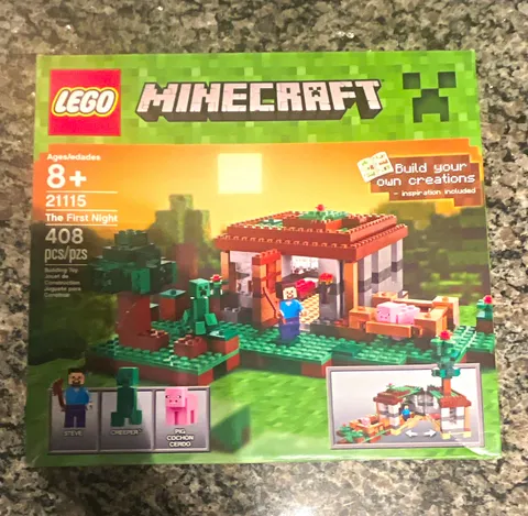 LEGO Minecraft The First Night 21115 Complete Set 408pcs Box Brick Separator