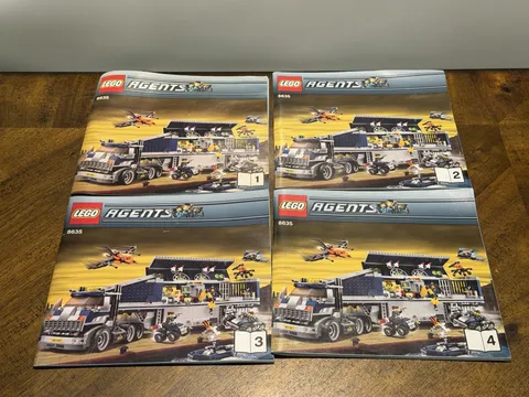 LEGO Agents 8635 Mobile Command Center Instruction Guide BOOKS 1 2 3 4 MANUALS