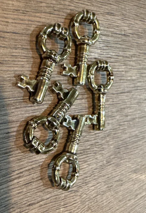 LEGO Lot of 5 Minifigure Utensil Keys Tarnished GOLD Castle Harry Potter Pirate