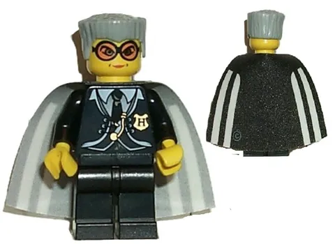 Lego hp021 Madam Rolanda Hooch Black Outfit Cape with White Stripes D826