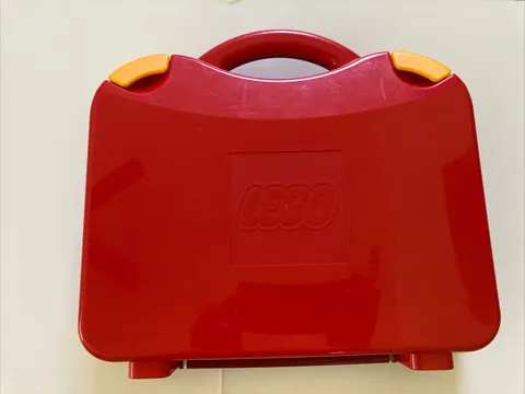 Lego Storage Carry Case Red & Yellow with Dividers