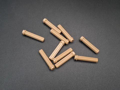 LEGO - 10x - Technic Rod - Axle 3L with Stud - Dark Tan - Dark Beige - 6587