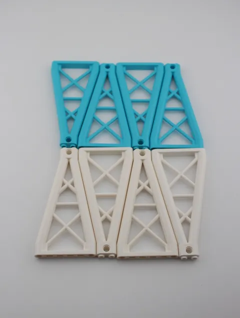 Lot 8 genuine LEGO Support Girder 1x6x10 Triangular 64449 white medium azure