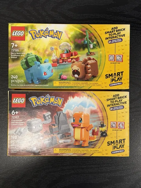 LEGO Pokemon Lot Of 2 Smart Play Sets - 72157 72155 - Charmander Bulbasaur