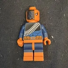 LEGO Orange & Blue Masked Superhero Minifigure Figure - Plastic