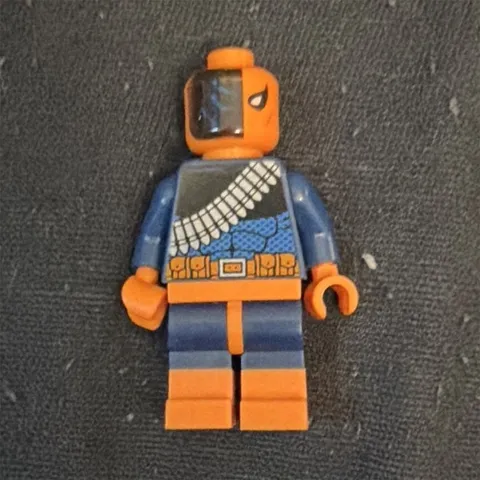 LEGO Orange & Blue Masked Superhero Minifigure Figure - Plastic