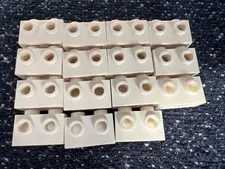 LEGO 11211 White Brick, Modified 1 x 2 with Studs on 1 Side 15 Pieces