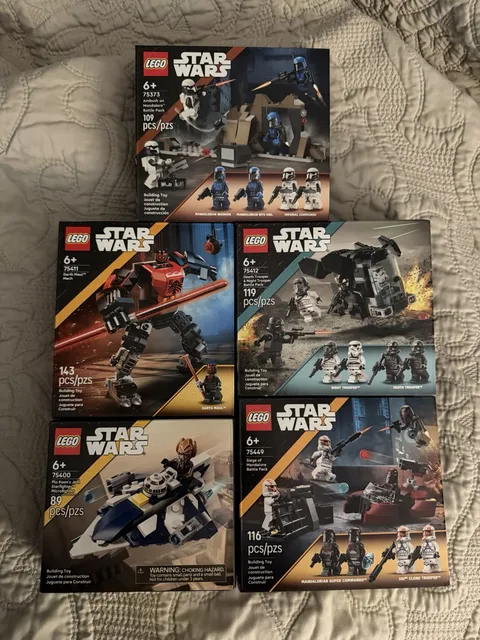 New & Sealed Lego Star Wars Set Bundle 75373, 75411, 75412, 75449, 75400
