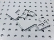 LEGO Lot of 4 Light Bluish Gray 2x2 Smooth Corner Tiles Plates BR