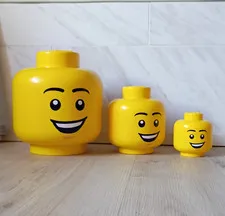 2018 LEGO Yellow Minifigure Head Room Coppenhagen Storage Heads