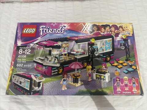 UNOPENED Retired LEGO Friends: Pop Star Tour Bus 41106 - 682 Pieces 