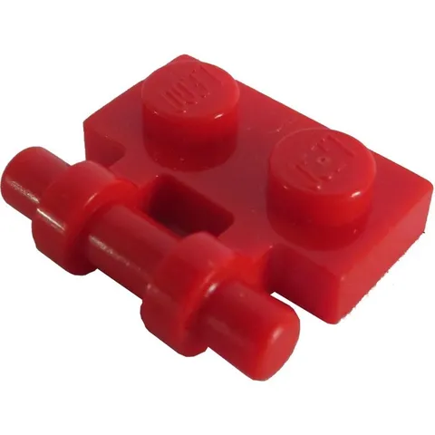 LEGO 14x Red Plate, Modified 1 x 2 with Bar Handle on Side inv.594