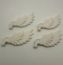 4 LEGO White Feathered Minifig Wing (11100) - 4 Pieces