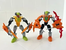 LEGO Hero Factory BIONICLE MOC Custom Figures Lot of 2 Mixed Parts Weapons