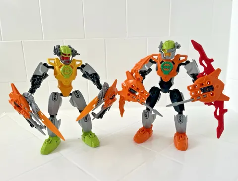 LEGO Hero Factory BIONICLE MOC Custom Figures Lot of 2 Mixed Parts Weapons