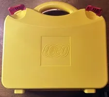 Lego Carrying Case and Storage Container Yellow with Moveable Dividers, Used
