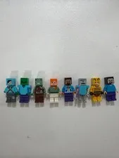 Mixed Lot of 8 LEGO Minecraft Minifigures