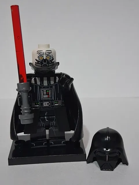 Darth Vader Custom Lego Minifigure Black Hard Cape Printed With Black Stand