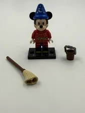 LEGO Disney 100 Sorcerer Mickey Minifigure With Broom & Bucket Wizard Magic