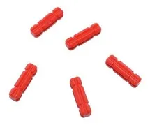 5 LEGO Red Technic 2L Axle Notched technic connector groove 32062 4142865