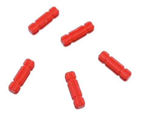 5 LEGO Red Technic 2L Axle Notched technic connector groove 32062 4142865