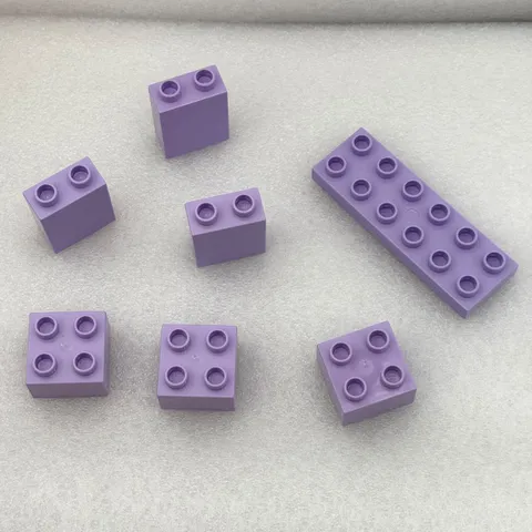 7 Lego Duplo Variety LIGHT PURPLE LAVENDER Building Blocks Bricks Create
