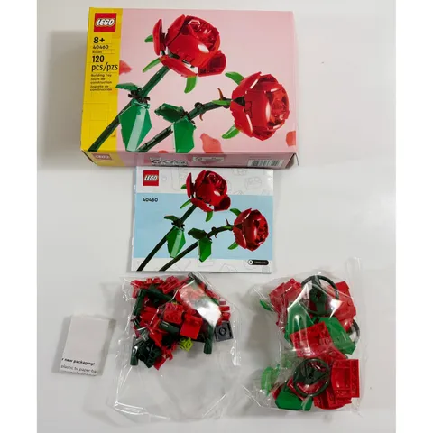 LEGO Roses Building Kit Kids One Size Red 40460 Botanical Collection 120 Pcs