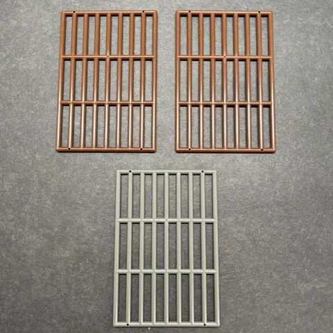Genuine LEGO Lot of 3 Grille Bar Part 6046 - Pirates Brown Cage Castle Gray Gate