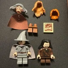 Lego Hobbit Dwarf and Gandalf Lot - Incomplete With Rare Figures + Mirkwood Map