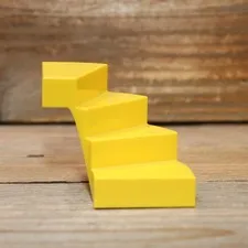 LEGO Yellow Stairs 6 x 6 x 4 Curved Part No. 28466 Qty 1