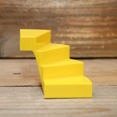 LEGO Yellow Stairs 6 x 6 x 4 Curved Part No. 28466 Qty 1