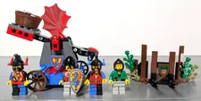 LEGO 7091 Knights Catapult Defense Castle Dragon Knight Forestman minifigures