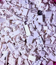 LEGO 1/2lbs White Small Mixed Bricks and Pieces Bulk Lot *CLEAN*