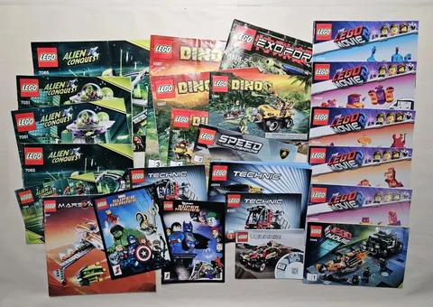LEGO Instruction Manuals Only Lot of 24 Mixed Alien Conquest Technic Dino Movie