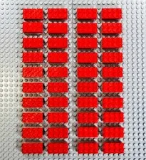 LEGO 2x2 2x4 Bricks 1x6 1x8 Plates 3001 3003 3666 3460 Red White PICK 3 SAVE 67%