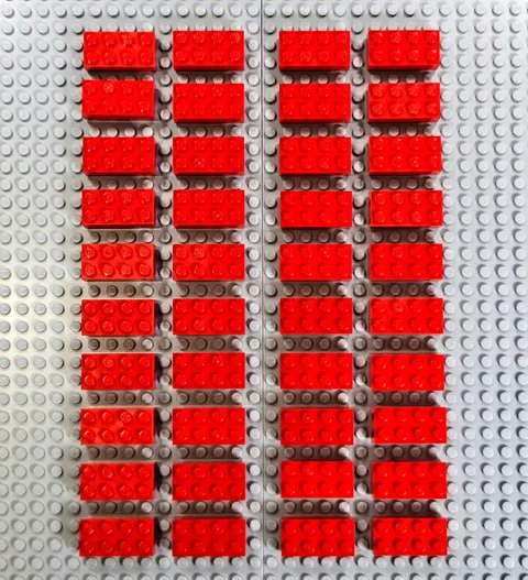 LEGO 2x2 2x4 Bricks 1x6 1x8 Plates 3001 3003 3666 3460 Red White PICK 3 SAVE 67%