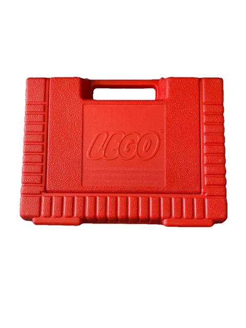 Vintage LEGO 1985 Red Plastic Storage Carrying Case Box Bin Made In USA Tote 