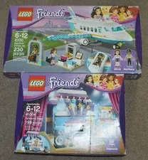 2 Retired Lego Friends Sets 41100 41004 Heartlake Private Jet Rehearsal Stage