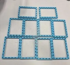 Set of 10 LEGO Technic Large 'O' Open Frame 11x15 Blue Azure (39790, Liftarm)