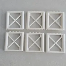 6x Lego Support 1x6x5 Cream White Pillar Grid Wall Element Carrier 4542616 64448