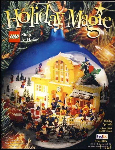 1994 LEGO Shop At Home HOLIDAY MAGIC Catalog HOLIDAY SCENE Built From LEGO BRICK