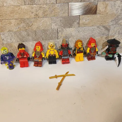 LEGO Ninjago Minifigure Lot Kai Vermillion Ghost Warrior 8 Figures Accessories
