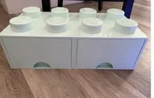 Lego Storage Brick 8 Stud Light Aqua With 2 Drawers