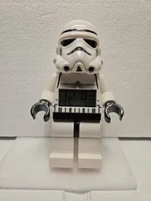  10" tall Lego STAR WARS Stormtrooper Minifig Figure Light Up Alarm Clock 