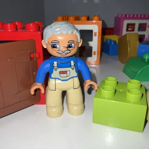 Lego Duplo Train Engineer's Cabin, Spare Parts 1 fig, 55 Piece Lot Duplo Blocks.