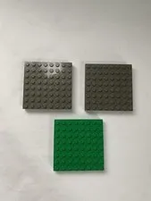 Lot of 3 Lego Brick Thick Plate 8X8 - City Town Castle 4201 / 43802 #58