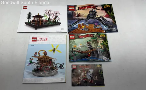 Lot Of 5 Pcs Assorted Lego Large Print Mixed Instruction Manuals For Age 3+