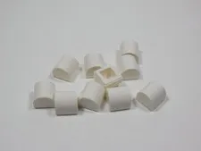 LEGO 10 White 1x1x2/3 Curved Top Bricks S0