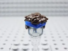 LEGO Ninjago Dark Brown Hair w/ Blue Bandana Minifig BQ