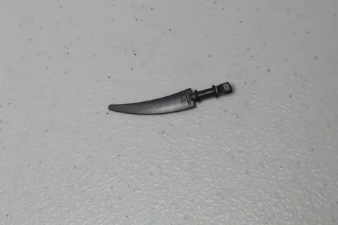 LEGO - Minifig, Weapon Sword, Scythe Blade w/ Clip Pommel - Dark Bluish Gray